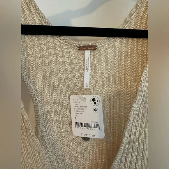 NWT Free People Seascape Sweater Vest size Large - Picture 5 of 6
